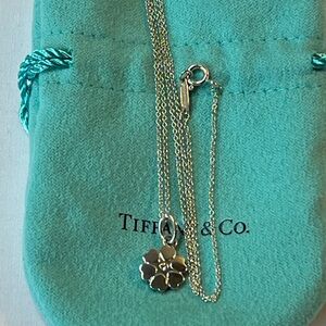 Tiffany & Co. Paloma Picasso Silver Crown of Hearts 1P Diamond Necklace 20"
